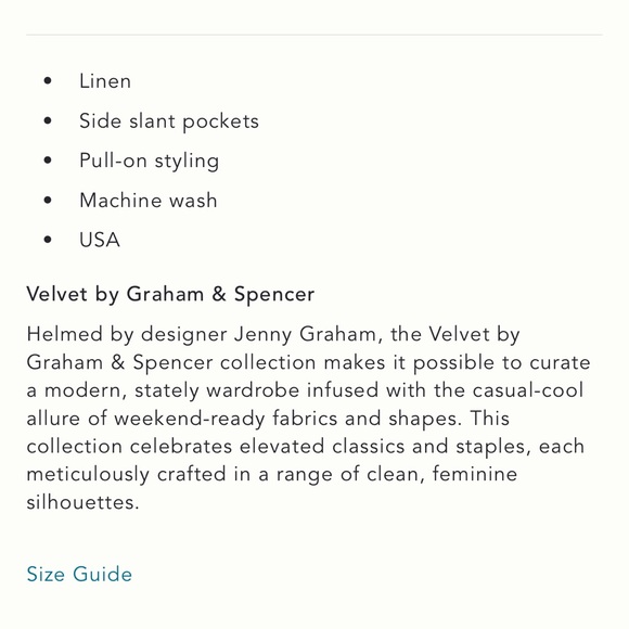 Anthropologie Velvet by Graham & Spencer Lola Tan 100% linen Pants size L NWT - Picture 11 of 11